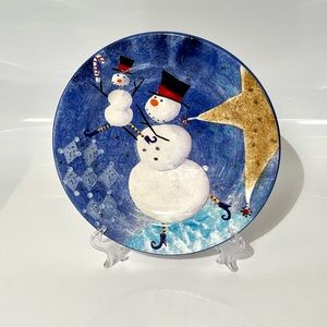 Le Gourmet Chef Ceramic“Snow Pals” Dessert Plate